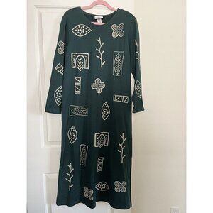 Match Point size medium maxi dress vintage Lagenlook art to wear dress Made USA
